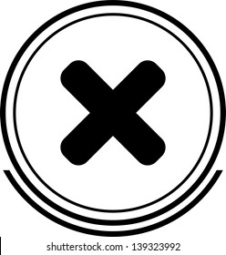 Reject button black