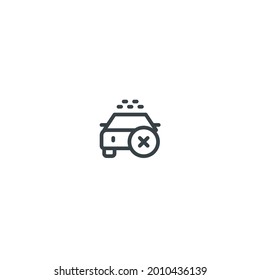 Reject Cab - Vector Icon Pictogram