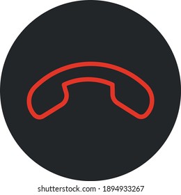 Reject call icon, decline call icon