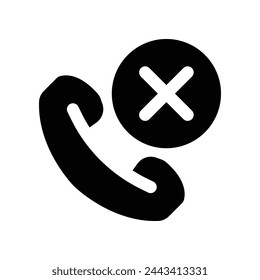 reject call icon. vector glyph icon for your website, mobile, presentation, and logo design.