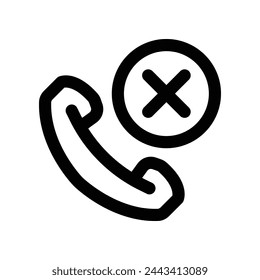 reject call icon. vector line icon for your website, mobile, presentation, and logo design.