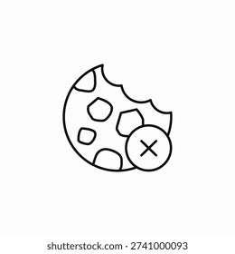 reject cookie icon sign vector