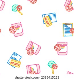 rechazar documento cancelar el vector de la ilustración de la línea delgada sin inconvenientes