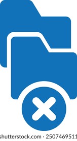 Reject file icon. file not approved icon vector (blue version)