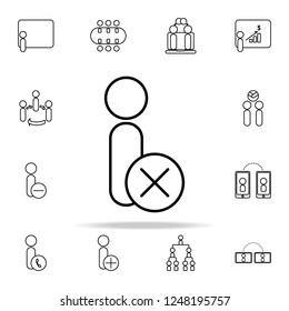 reject a frame icon. conferencing icons universal set for web and mobile