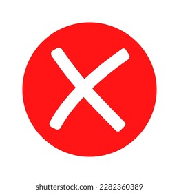 reject icon design. reject icon with red circle frame