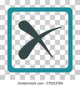 Reject icon. Vector illustration style is flat iconic bicolor symbol, soft blue colors, transparent background. Designed for web and software interfaces.