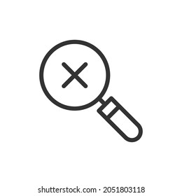 Reject line icon in trendy style. Stroke vector pictogram isolated on a white background. Reject premium outline icons.