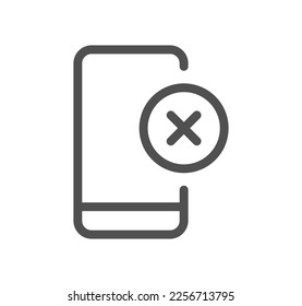 Reject related icon outline and linear vector.