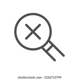 Reject related icon outline and linear vector.