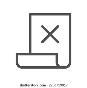 Reject related icon outline and linear vector.