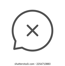 Reject related icon outline and linear vector.