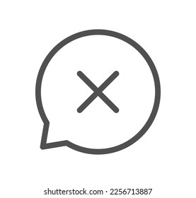 Reject related icon outline and linear vector.