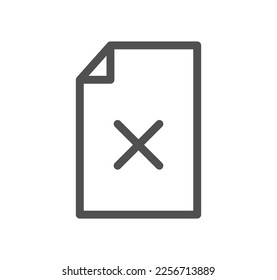 Reject related icon outline and linear vector.