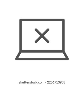 Reject related icon outline and linear vector.