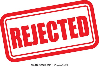 A Reject stamp vector over a white background.