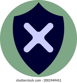 Ablehnen von Symbol, Illustration, Vektorgrafik auf weißem Hintergrund.