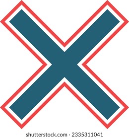 Reject Vector Glyph Two Color Icon For Personal And Commercial Use.

