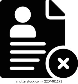 reject Vector illustration on a transparent background. Premium quality symmbols. Glyphs vector icons for concept and graphic design. 
