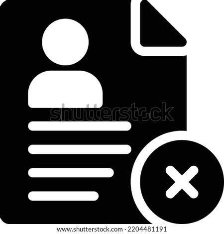 reject Vector illustration on a transparent background. Premium quality symmbols. Glyphs vector icons for concept and graphic design. 
