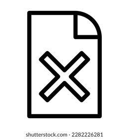 Reject Vector Line Icon Design