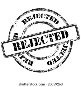rejected abstract grunge rubber stamp