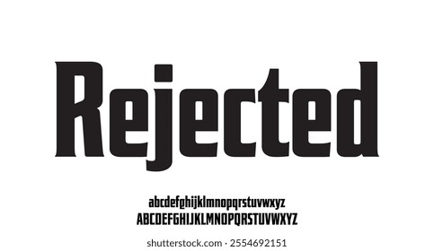 Rejected, Abstract tech futuristic alphabet font. digital space typography vector illustration design
