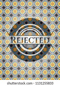 Rejected arabesque badge. arabic decoration.