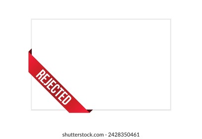 Abgelehntes Bannerdesign. Abgelehntes Symbol. Flache Stil Vektor-Illustration.