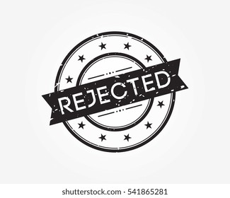 rejected. black stamp sign