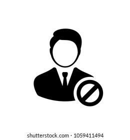 Rejected businessman icon.