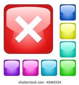 Rejected button.Vector illustration