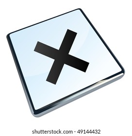 Rejected button.Vector illustration