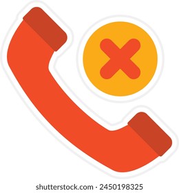 Icono de Vector de llamada rechazada. Se puede utilizar para la impresión, aplicaciones móviles y de Web.