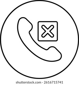 Rejected Call vector icon. Can be used for printing, mobile and web applications.