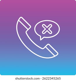 Ícone de vetor de Chamada Rejeitado. Pode ser usado para impressão, aplicativos móveis e da Web.