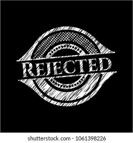 Rejected chalkboard emblem