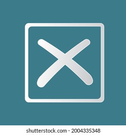 rejected cross icon. vector design illustration.