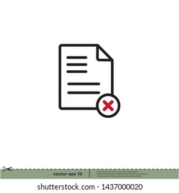 rejected document icon symbol design element