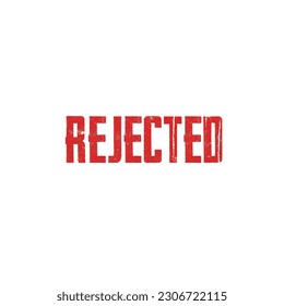 Rejected Flat vector logo design
