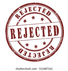 Rejected grunge stamp, vector illustration