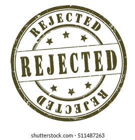 Rejected grunge stamp, vector illustration