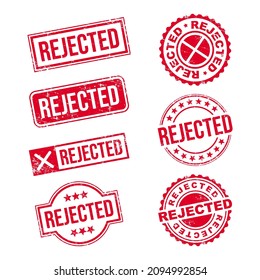 Rejected Grunge Stamp Vector Set