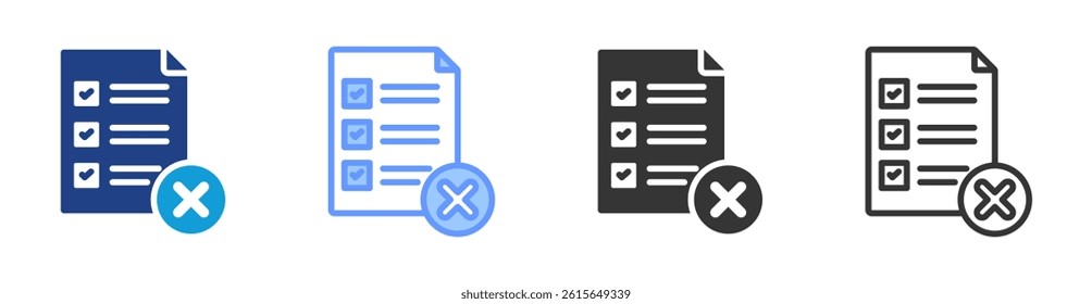 Rejected icon set multiple style collection