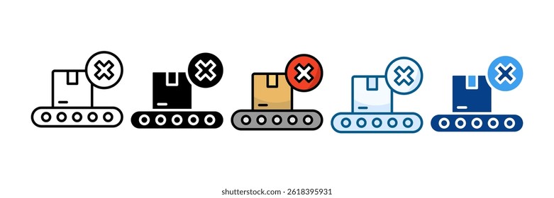 Abgelehnte Symbolsammlung für mehrere Stile