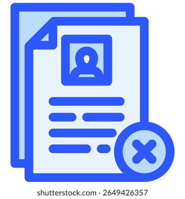 Rejected icon symbol. Vector illustration.
