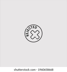 rejected icon vector icon.Editable stroke.linear style sign for use web design and mobile apps,logo.Symbol illustration.Pixel vector graphics - Vector