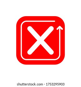 rejected icon vector symbol illustration