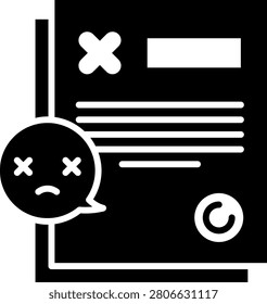 Rejected Legal Document with Cross Mark