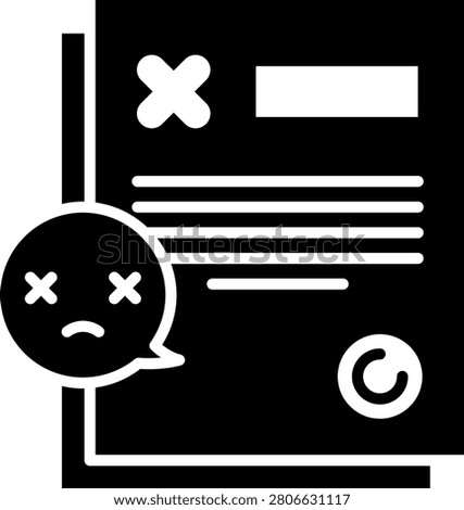 Rejected Legal Document with Cross Mark